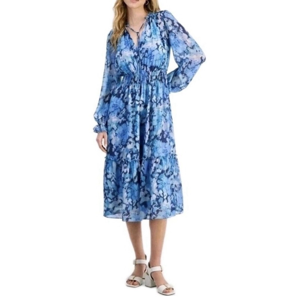Lucy Paris Women's Trina Floral Smocked Midi Dress Size Large
